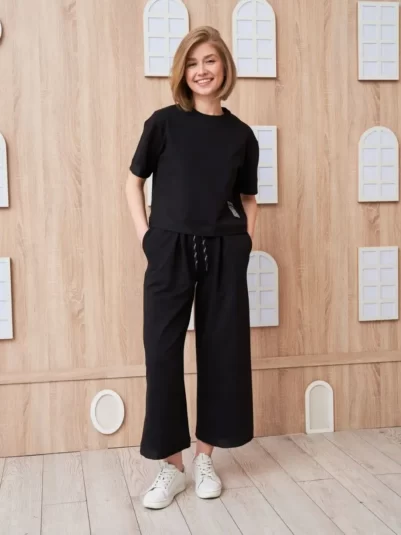 Костюм женский летний черный - 2